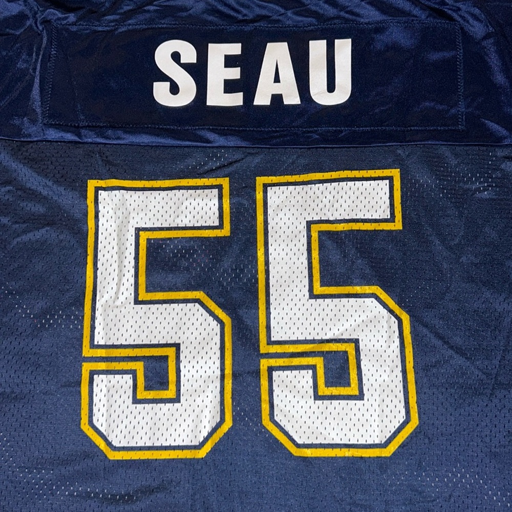 Rare vintage Seau San Diego Chargers official champion Football Jersey